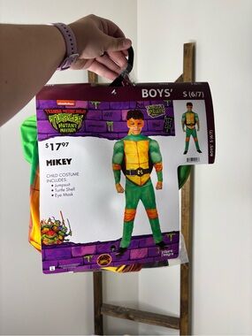 Nickelodeon Mikey TMNT Costume - Green, Yellow, Orange Size S